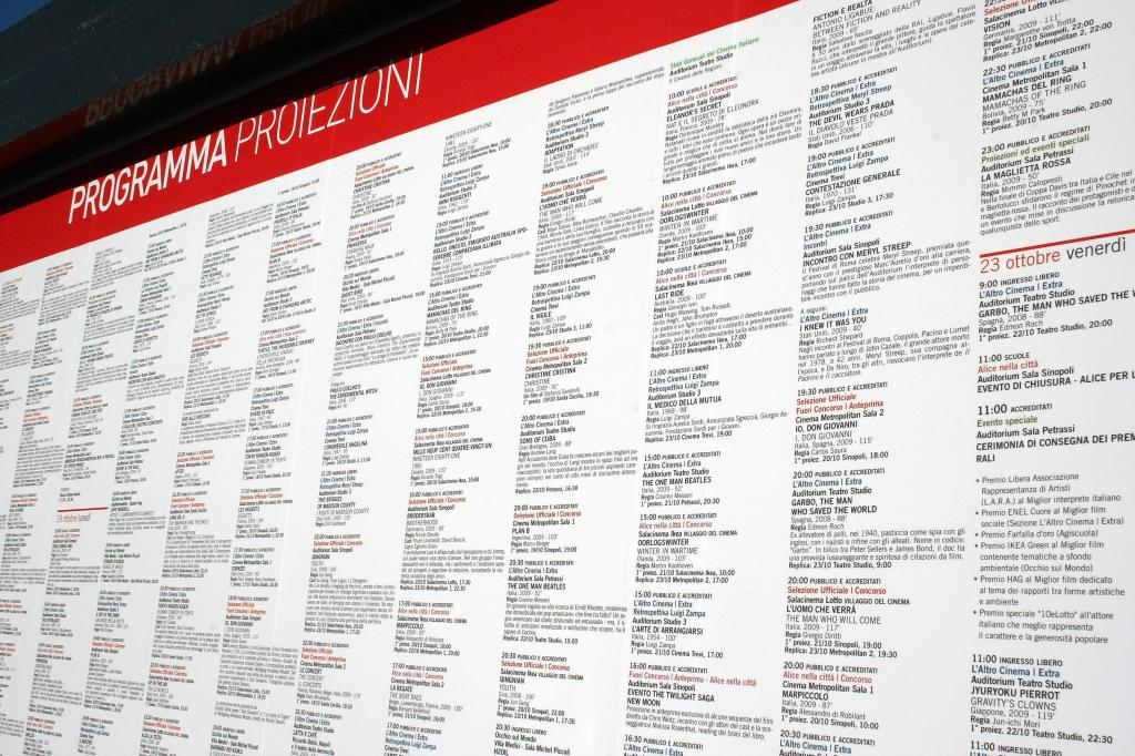 Clamoroso autogol del Festival di Roma: ridotta la sezione “Extra”